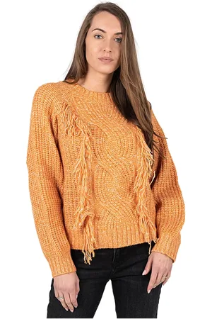 Silvian Heach Truien, Dames, Oranje, L, Wol, Loose Frameonz Truien