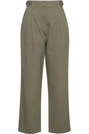 Barbour Broeken, Dames, Groen, L, Katoen, Chino Broek voor Vrouwen in Groen