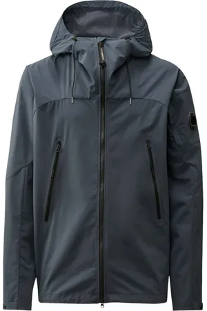 C.P. Company Jassen, Heren, Blauw, 2Xl, Polyester, Blauwe Pro-Tek Hoodie Jas Ss 25