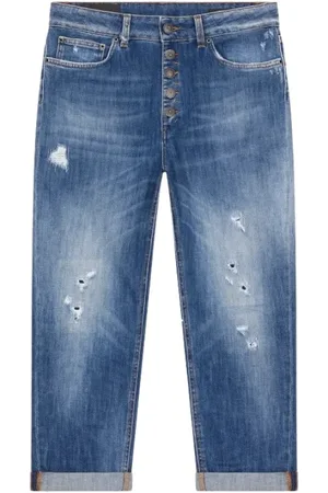 Dondup Jeans, Dames, Blauw, W27, Denim, Loose Denim Stretch Jeans