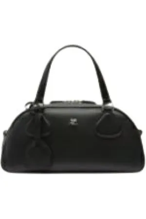 Courrèges Tassen, Dames, Zwart, ONE Size, Leer, Friday Bowling Leren Tas