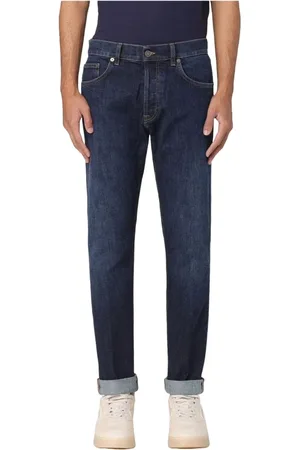 Dondup Jeans, Heren, Blauw, W33, Denim, Reguliere denim stretch jeans