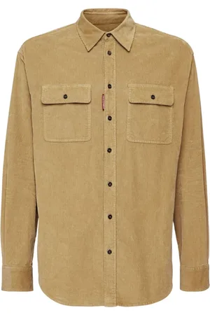 Dsquared2 Overhemden, Heren, , L, Katoen, Corduroy Overhemd