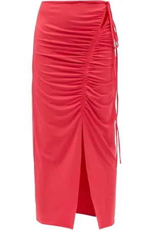 Self-Portrait Rokken, Dames, Roze, L, Polyester, Gedrapeerde Midi Rok