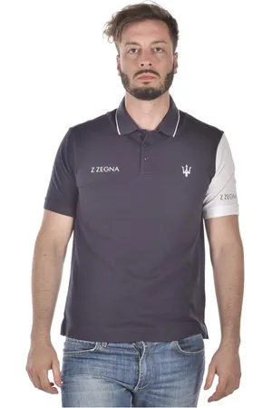 Ermenegildo Zegna Tops, Heren, Blauw, S, Katoen, Polo Shirt