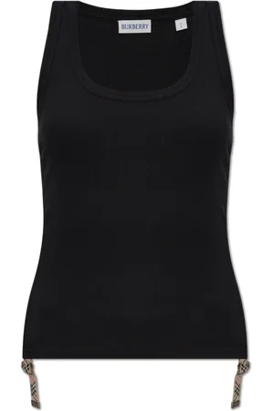 Burberry Tops, Dames, Zwart, M, Katoen, Ruched Top