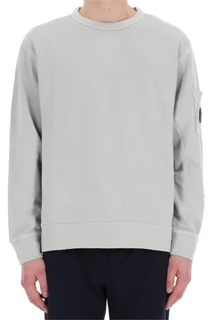C.P. Company Sweatshirts & Hoodies, Heren, Blauw, L, Katoen, Blauwe Katoenen Trui met Ronde Hals