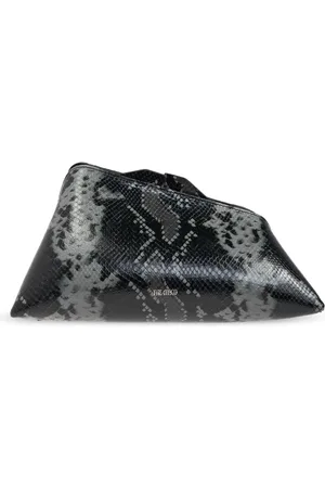 The Attico Tassen, Dames, Zwart, ONE Size, Leer, 8:30 PM Clutch