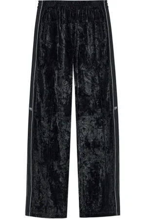 Alexander Wang Broeken, Dames, Zwart, M, Logo Webbing Track Pant