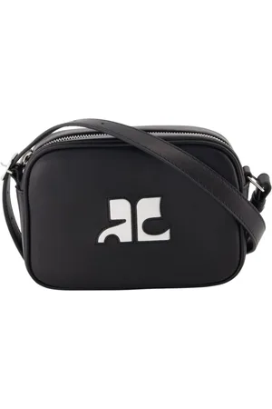 Courrèges Tassen, unisex, Zwart, ONE Size, Leer, Camera Bag