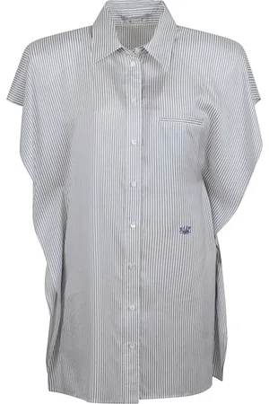 Stella McCartney Blouses & Shirts, Dames, Wit, XS, Witte Zijden Jurk met Knopen aan de Voorkant