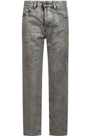 Diesel Jeans, Dames, Grijs, W26, Katoen, Vintage Wide-Leg Jeans