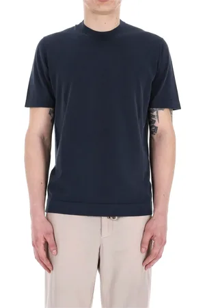 DRUMOHR Tops, Heren, Blauw, XL, Katoen, Blauwe T-shirts en Polo