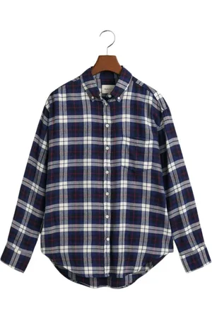 GANT Blouses & Shirts, Dames, Blauw, M, Katoen, Regular Fit Poplin Overhemd
