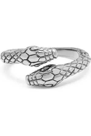 Nialaya Accessoires, Heren, Grijs, 64 MM, Vintage Slangenring