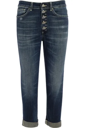 Dondup Jeans, Dames, Blauw, W30, Denim, Cropped denim jeans