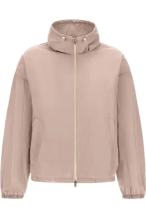 HERNO Jassen, Dames, Roze, M, Roze Taffeta Jas met Rits