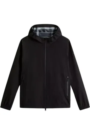 Woolrich Jassen, Heren, Zwart, L, Stijlvolle Functionele Tweelaags Jas