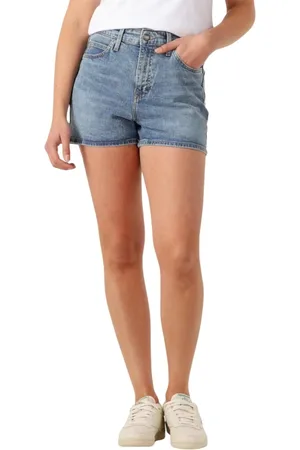 Lee Korte broeken, Dames, Blauw, W32, Denim, Blauwe Denim Shorts Carol Stijl