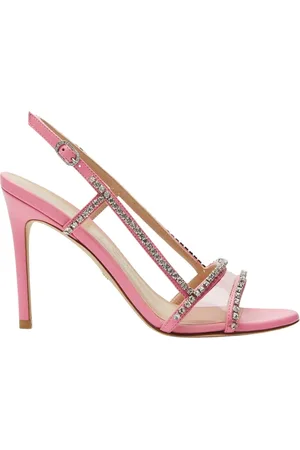 Stuart Weitzman Schoenen, Dames, Roze, 38 EU, Leer, Mondrian 100 Sandalen