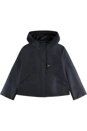 FAY Jassen, Heren, Blauw, M, Uitlopende parka met capuchon