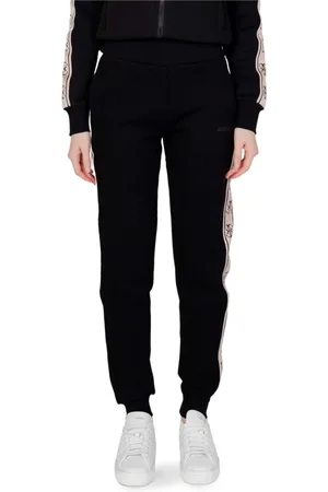 Guess Broeken, Dames, Zwart, L, Katoen, Zwarte Katoenen Broek