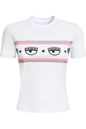 Chiara Ferragni Tops, Dames, Wit, S, T-Shirt