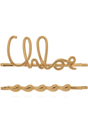 Chloé Accessoires, Dames, Geel, ONE Size, Dubbele Haarspeld Set