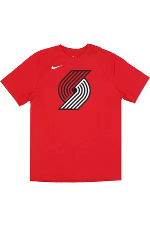 Nike Tops, Heren, Rood, M, Katoen, Portland Trail Blazers Logo T-shirt