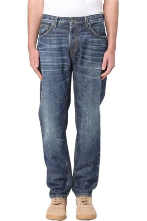 Dondup Jeans, Heren, Blauw, W33, Denim, Donker denim wortel pasvorm jeans