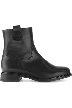 Gabor Schoenen, Dames, Zwart, 37 EU, Leer, Zwarte leren enkellaarsjes