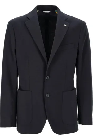 Manuel Ritz Jassen, Heren, Blauw, M, Blauwe Jas voor Mannen