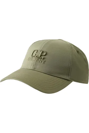 C.P. Company Accessoires, Heren, Groen, ONE Size, Nylon, Verstelbare Logo Panel Cap