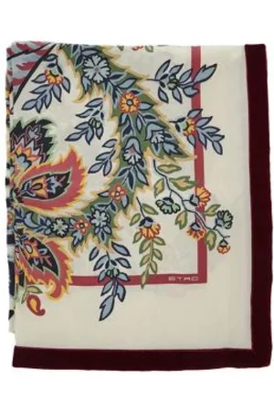 Etro Accessoires, Dames, Veelkleurig, ONE Size, Boheme Zijden Stola met Geplaatste Print
