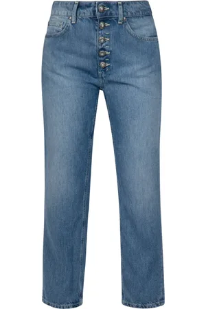 Dondup Jeans, Dames, Blauw, W27, Denim, Licht Denim Straight Leg Jeans