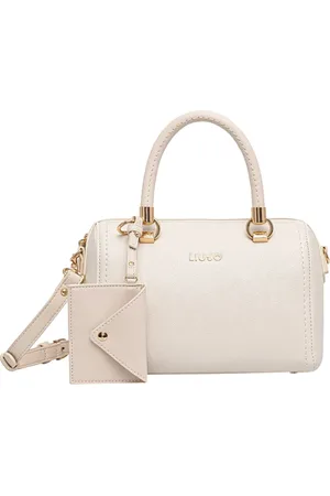 Liu Jo Tassen, Dames, , ONE Size, Leer, Ivory Shopper Tas met Ritssluiting
