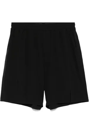 Y-3 Korte broeken, Heren, Zwart, L, Zwarte Short met Elastische Tailleband en Zakken