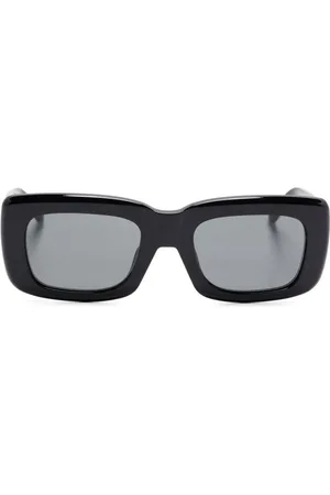 The Attico Accessoires, Dames, Zwart, ONE Size, Nylon, Zwarte Zonnebril