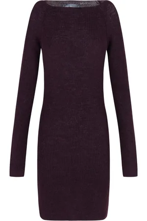 Cortana Kleedjes, Dames, Paars, S, Wol, Alpaca Merino Mini Jurk