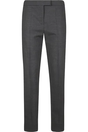 ELEVENTY Broeken, Dames, Grijs, L, Wol, Slim Fit Wollen Blend Broek