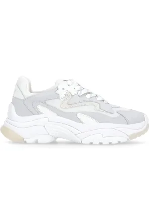 Ash Schoenen, Dames, Wit, 37 EU, Witte Leren Sneakers met Verhoogde Zool