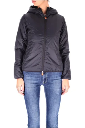 save the duck Jassen, Dames, Zwart, S, Polyester, Logo Side Zip Jacket