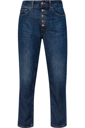 Dondup Jeans, Dames, Blauw, W30, Denim, Light Denim Straight Leg Jeans
