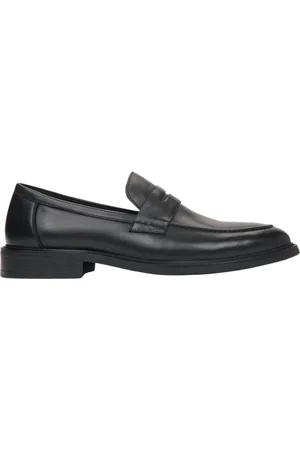 Estro Schoenen, Heren, Zwart, 39 EU, Leer, Zwarte Penny Loafers