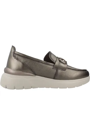 Carmela Schoenen, Dames, Grijs, 37 EU, Stijlvolle Loafers Schoenen