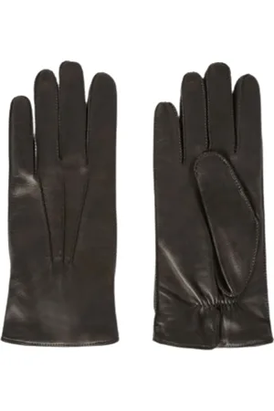 Loro Piana Accessoires, unisex, Zwart, M, Wol, Zwarte Lam Lamshuid Gebreide Wollen Handschoenen