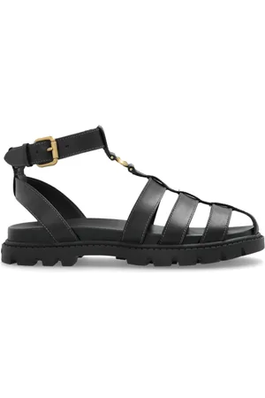 Coach Schoenen, Dames, Zwart, 37 1/2 EU, Leer, Sandalen Sclupt