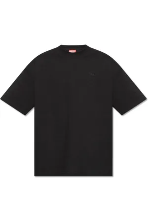 Diesel Tops, Heren, Zwart, XL, Katoen, T-shirt met ronde hals