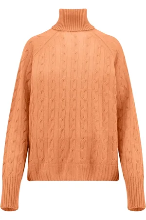 Etro Truien, Dames, Oranje, L, Kasjmier, Turtleneck Trui