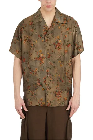 UMA WANG Overhemden, Heren, Veelkleurig, S, Viscose en Cupro Shirt